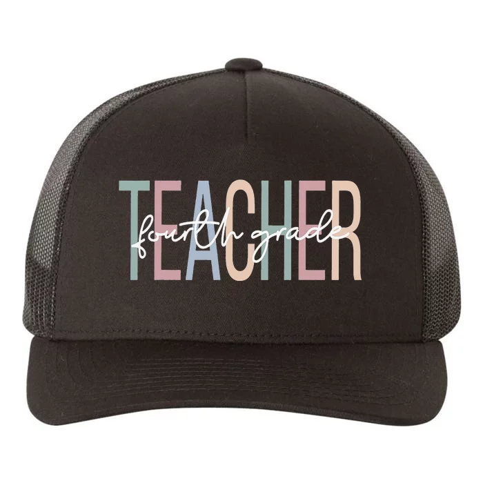 Fourth Grade Teacher Boho 4th Grade Teacher Yupoong Adult 5-Panel Trucker Hat