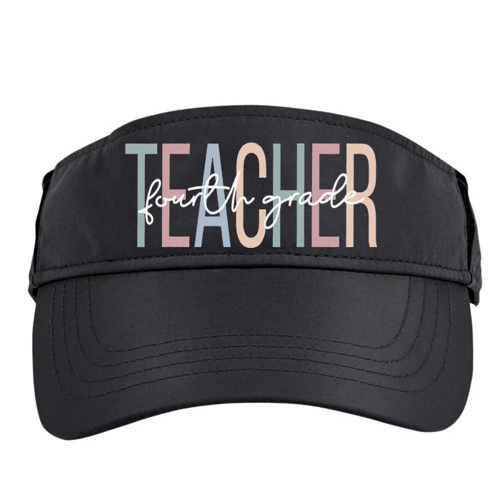 Fourth Grade Teacher Boho 4th Grade Teacher Adult Drive Performance Visor