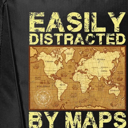 Funny Geography Teacher Easily Distracted By Maps City Backpack