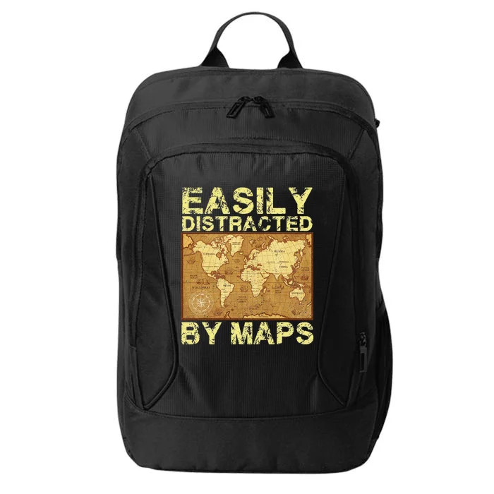 Funny Geography Teacher Easily Distracted By Maps City Backpack