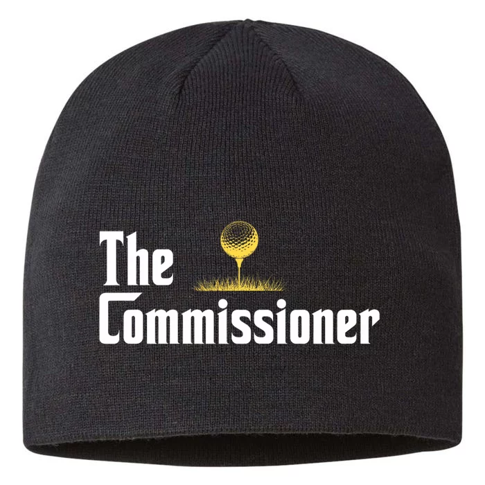 Funny Golfer The Commissioner Golf League Golfing 8 1/2in Sustainable Knit Beanie