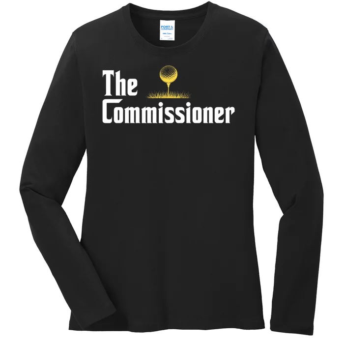 Funny Golfer The Commissioner Golf League Golfing Ladies Long Sleeve Shirt