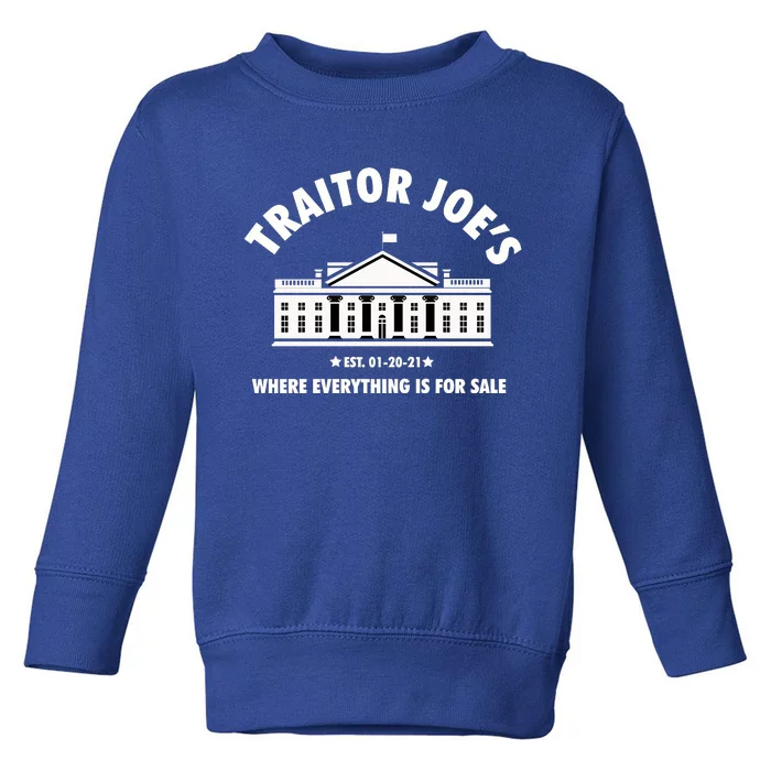 Funny Gift Traitor Joes Est 01 20 21 Gift Toddler Sweatshirt