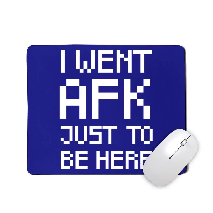 Funny Gamer Talk I Went Afk Just To Be Here Cool Gift Mousepad