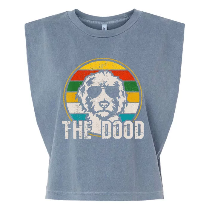 Funny Goldendoodle The Dood Vintage Dog Garment-Dyed Women's Muscle Tee