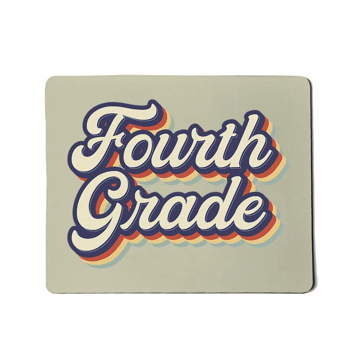 Fourth Grade Teacher Retro Vintage 4th Grade Teacher Team Mousepad