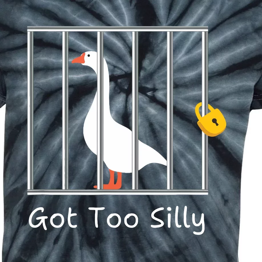 Funny Got Too Silly Silly Goose Kids Tie-Dye T-Shirt