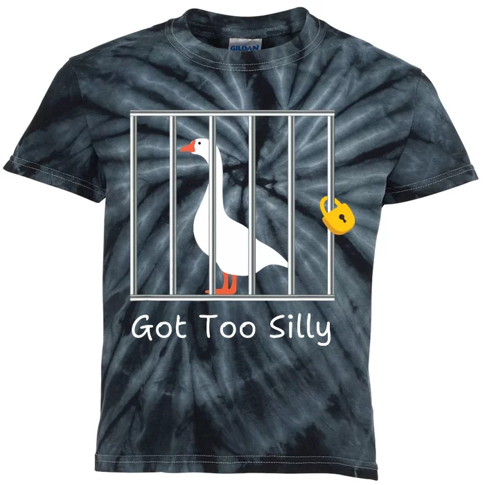 Funny Got Too Silly Silly Goose Kids Tie-Dye T-Shirt