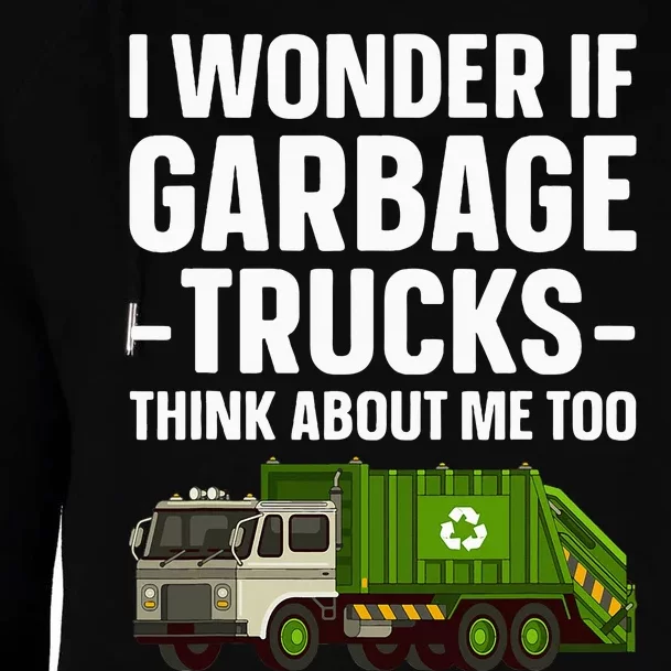 Funny Garbage Truck Art Trash Garbage Truck Womens Funnel Neck Pullover Hood