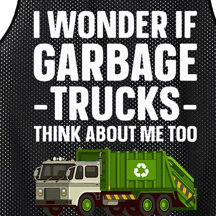 Funny Garbage Truck Art Trash Garbage Truck Mesh Reversible Basketball Jersey Tank