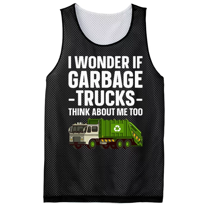 Funny Garbage Truck Art Trash Garbage Truck Mesh Reversible Basketball Jersey Tank