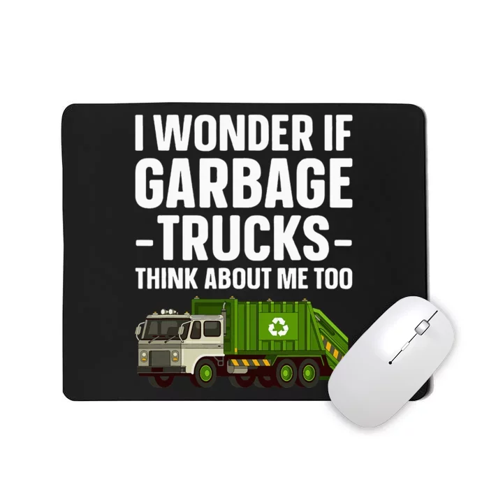 Funny Garbage Truck Art Trash Garbage Truck Mousepad