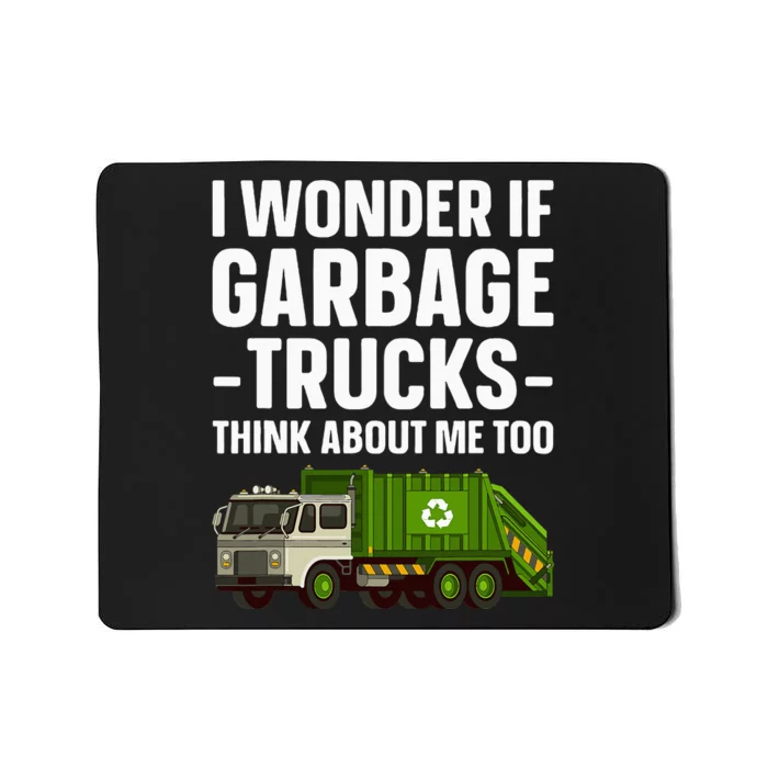 Funny Garbage Truck Art Trash Garbage Truck Mousepad