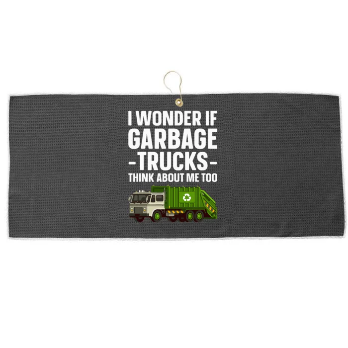 Funny Garbage Truck Art Trash Garbage Truck Large Microfiber Waffle Golf Towel