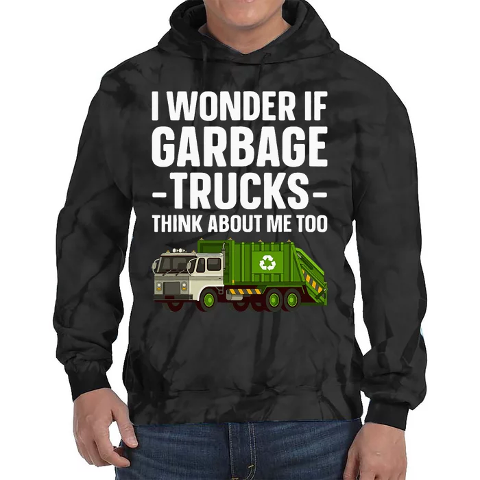 Funny Garbage Truck Art Trash Garbage Truck Tie Dye Hoodie