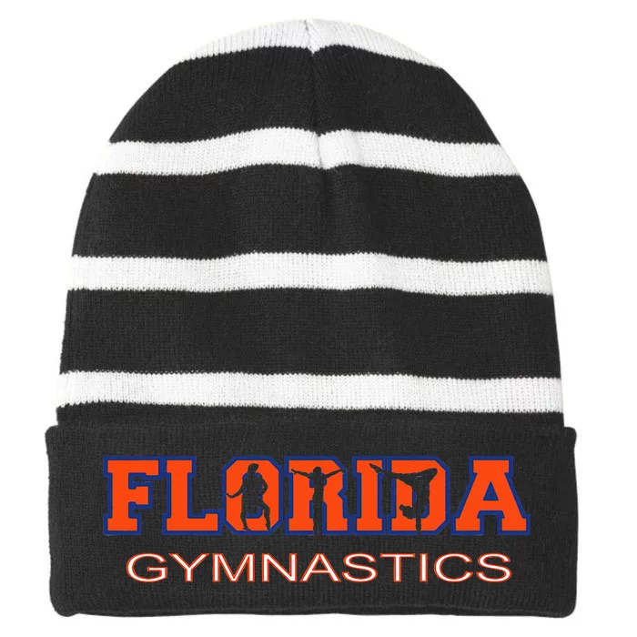 Florida Gymnastics Tumbling Gear Gymnast Aerobic Dance Striped Beanie with Solid Band