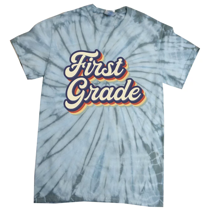 First Grade Teacher Retro Vintage 1st Grade Teacher Team Tie-Dye T-Shirt