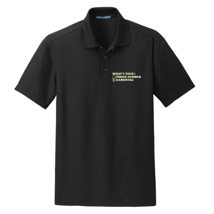 Funny Gamer Tag Dry Zone Grid Performance Polo