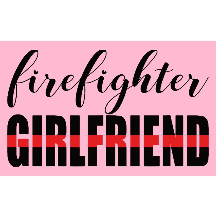 Firefighter Girlfriend - Thin Red Line Fireman Love Bumper Sticker