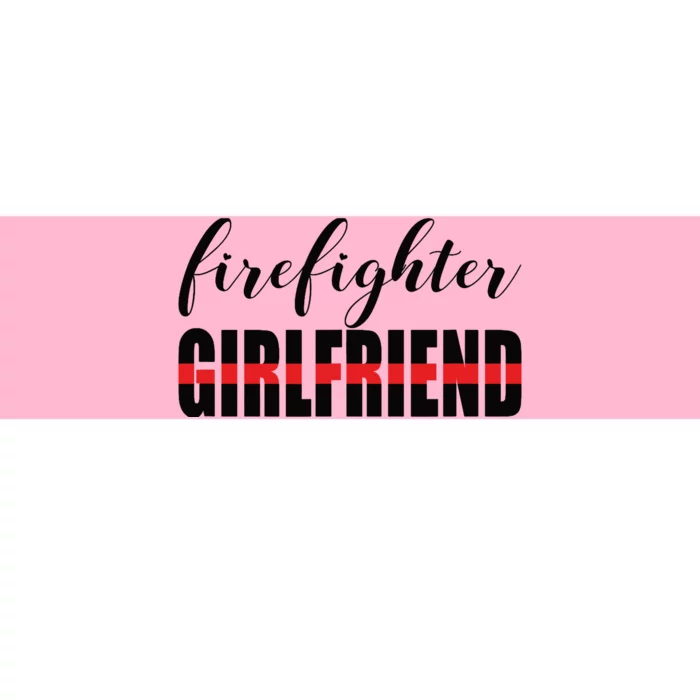 Firefighter Girlfriend - Thin Red Line Fireman Love Bumper Sticker