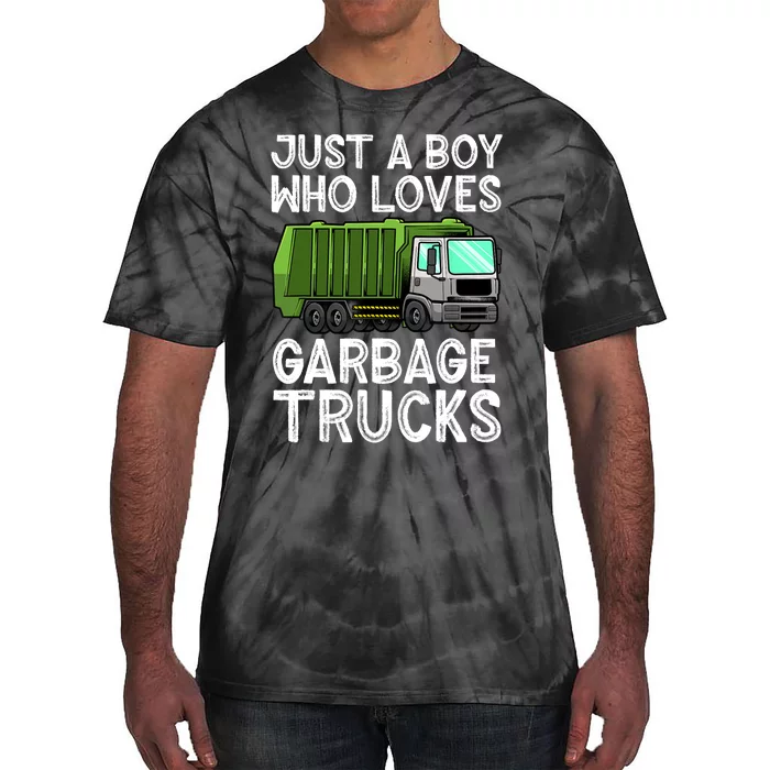 Funny Garbage Truck Design For Boy Trash Truck Tie-Dye T-Shirt