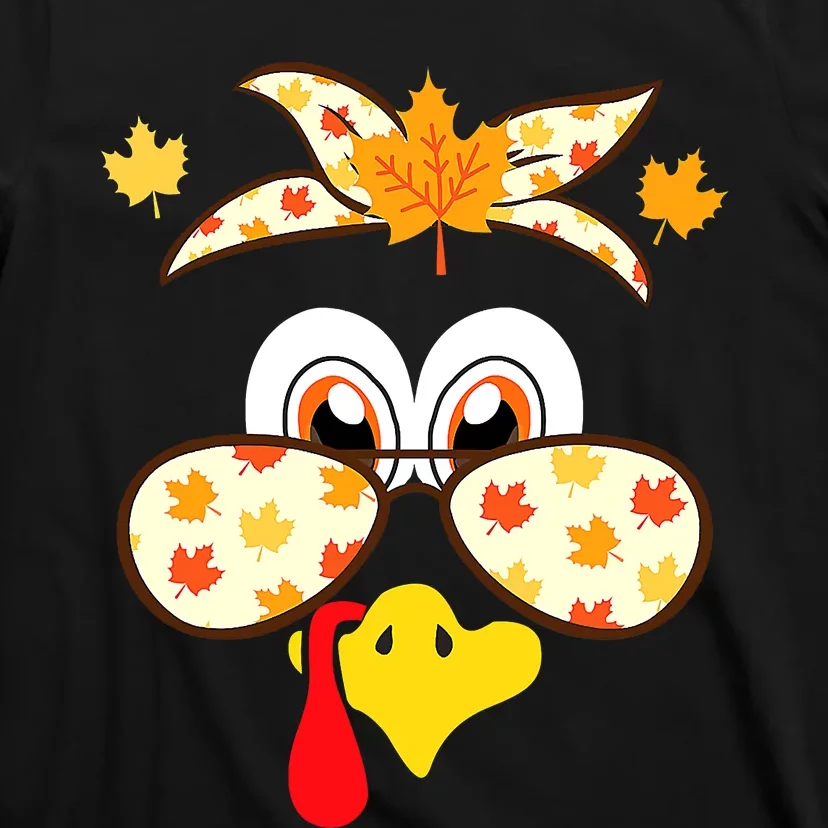 Funny Gobble Turkey Thanksgiving Face Costume Boys Girls Kid T-Shirt