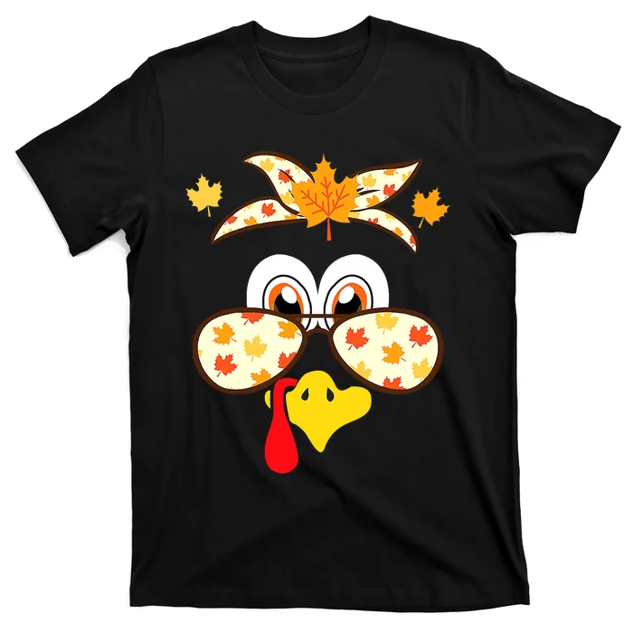 Funny Gobble Turkey Thanksgiving Face Costume Boys Girls Kid T-Shirt