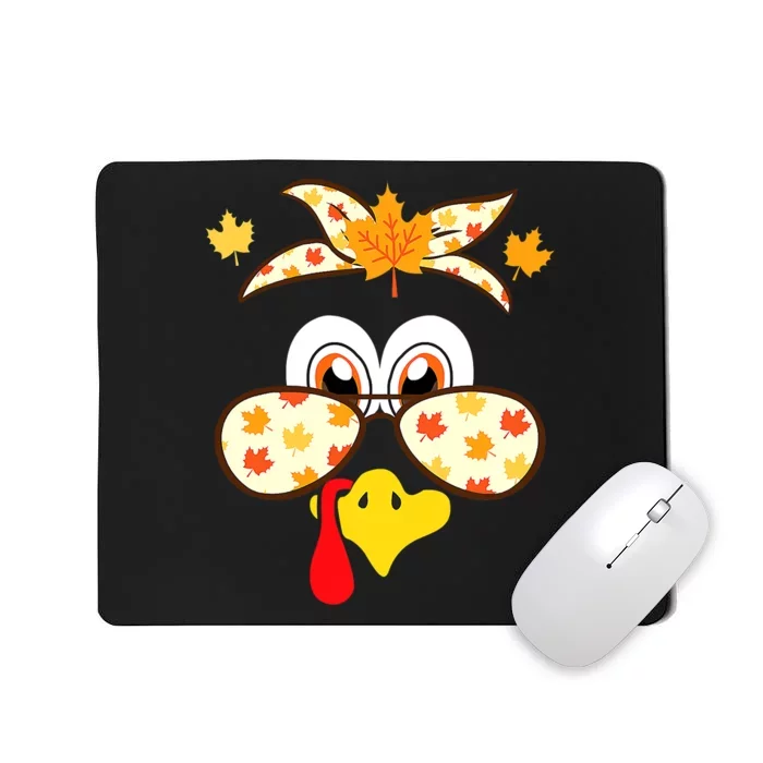 Funny Gobble Turkey Thanksgiving Face Costume Boys Girls Kid Mousepad