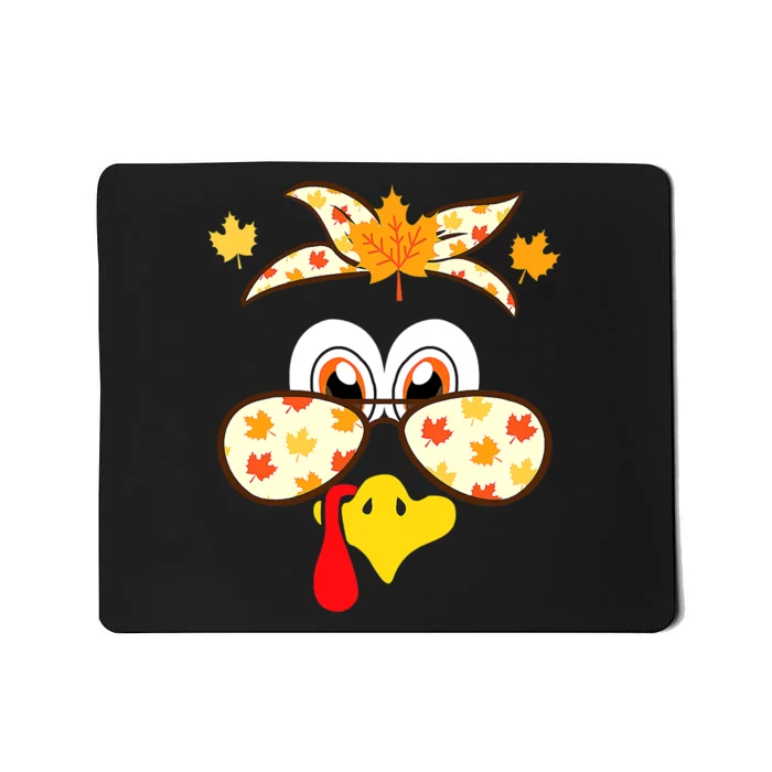 Funny Gobble Turkey Thanksgiving Face Costume Boys Girls Kid Mousepad