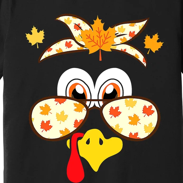 Funny Gobble Turkey Thanksgiving Face Costume Boys Girls Kid Premium T-Shirt