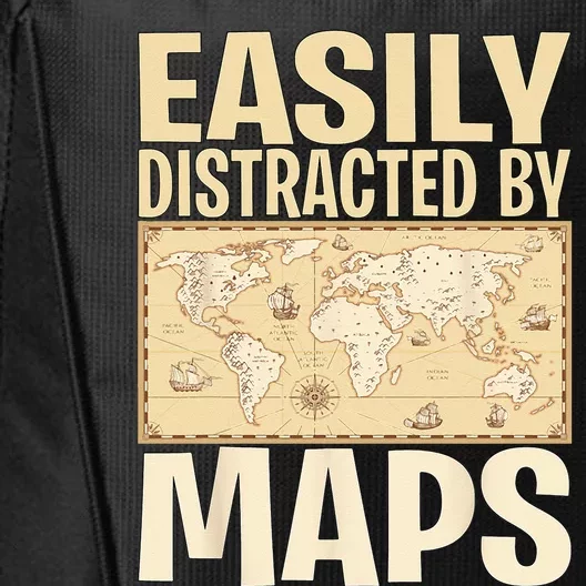 Funny Geography Teacher Easily Distracted By Maps City Backpack