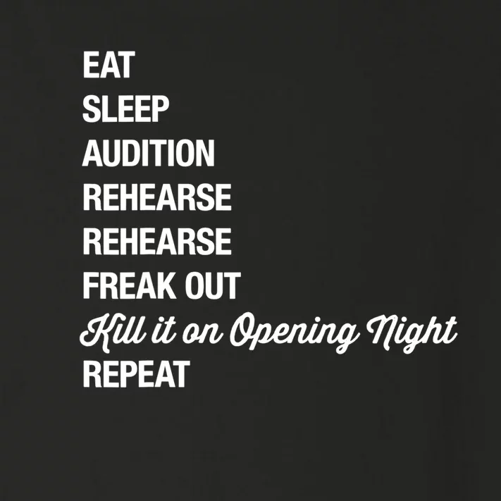 Funny Gift Theater Geek Gift Musical Life Eat Sleep Theatre Gift Toddler Long Sleeve Shirt