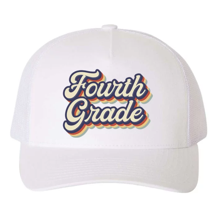 Fourth Grade Teacher Retro Vintage 4th Grade Teacher Team Yupoong Adult 5-Panel Trucker Hat