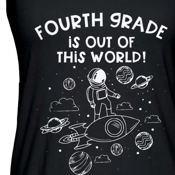 Fourth Grade Teacher First Day Of School Team Space Galaxy Ladies Essential Flowy Tank