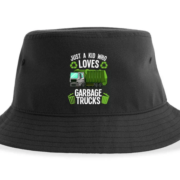 Funny Garbage Truck Art Trash Truck Sustainable Bucket Hat