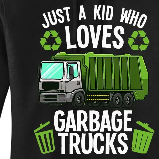 Funny Garbage Truck Art Trash Truck Women's Pullover Hoodie