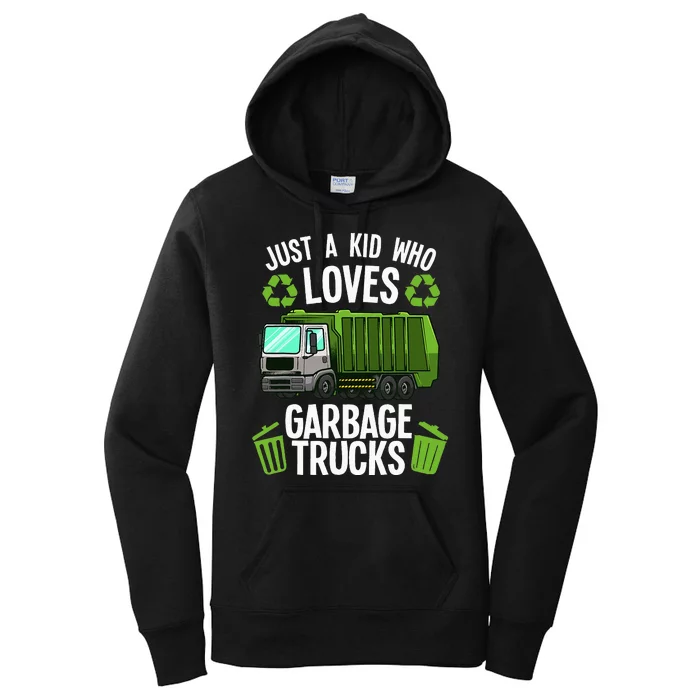 Funny Garbage Truck Art Trash Truck Women's Pullover Hoodie