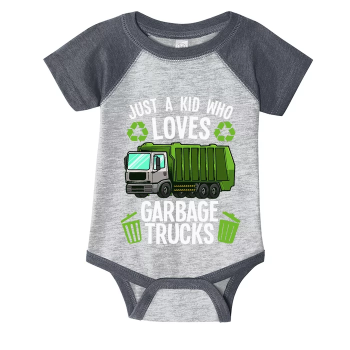 Funny Garbage Truck Art Trash Truck Infant Baby Jersey Bodysuit