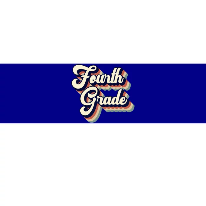 Fourth Grade Teacher Retro Vintage Bumper Sticker