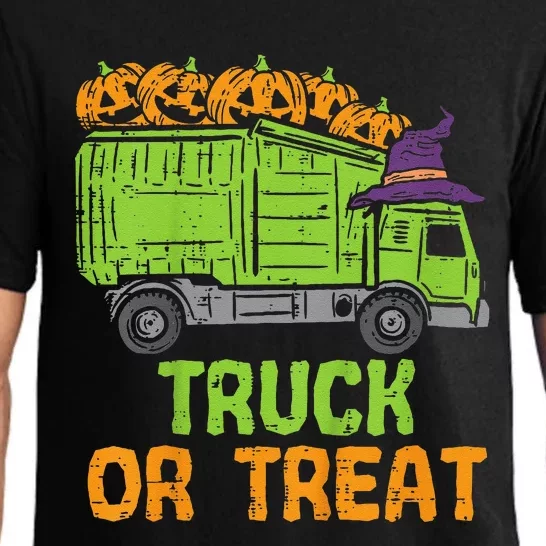 Funny Garbage Truck Pumpkins Baby Halloween Pajama Set