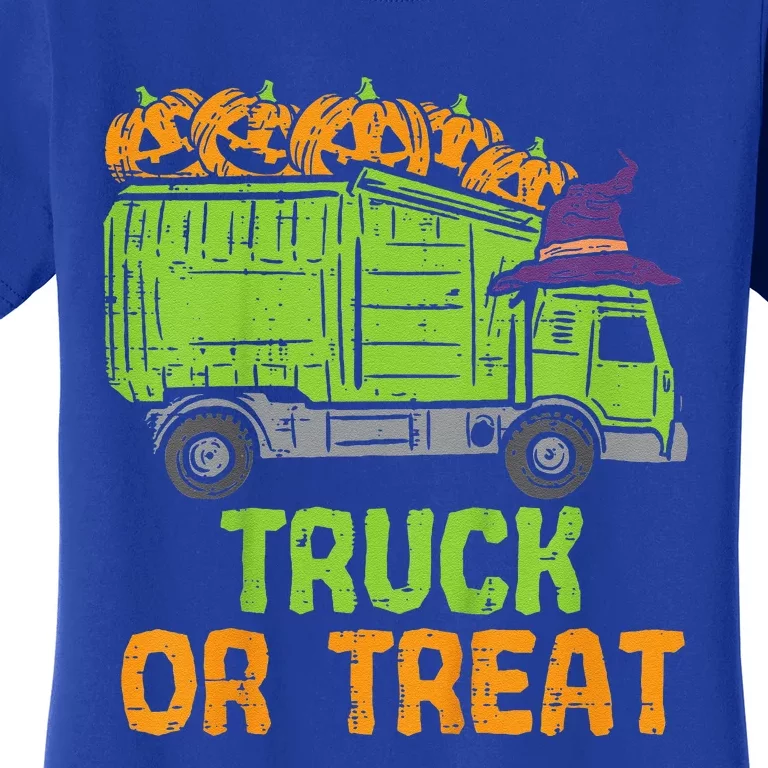 Funny Garbage Truck Pumpkins Baby Halloween Women's T-Shirt