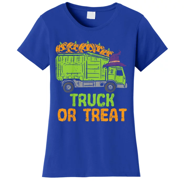 Funny Garbage Truck Pumpkins Baby Halloween Women's T-Shirt