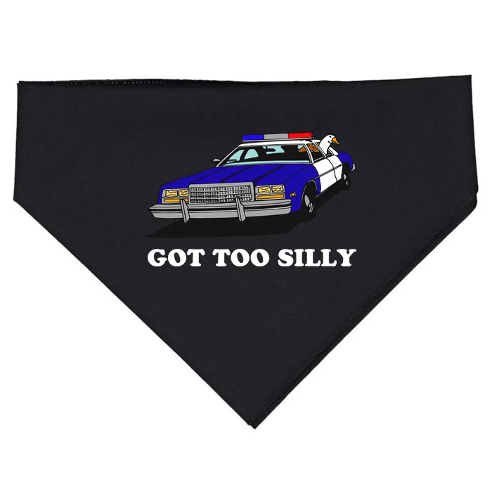 Funny Got Too Silly Goose USA-Made Doggie Bandana