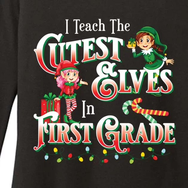 First Grade Teacher Christmas Gift Womens CVC Long Sleeve Shirt