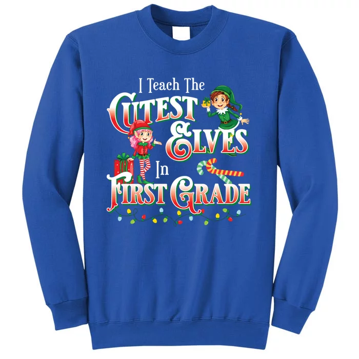 First Grade Teacher Christmas Gift Sweatshirt