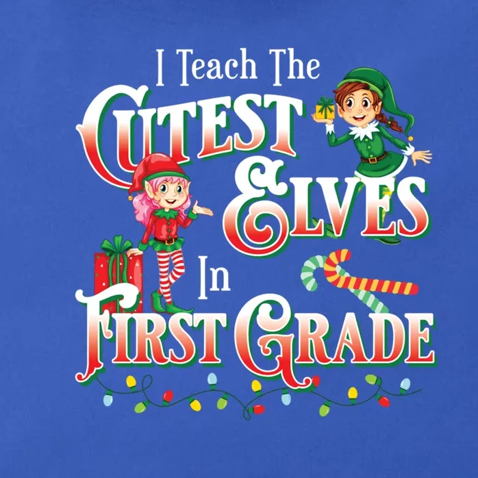 First Grade Teacher Christmas Gift Zip Tote Bag