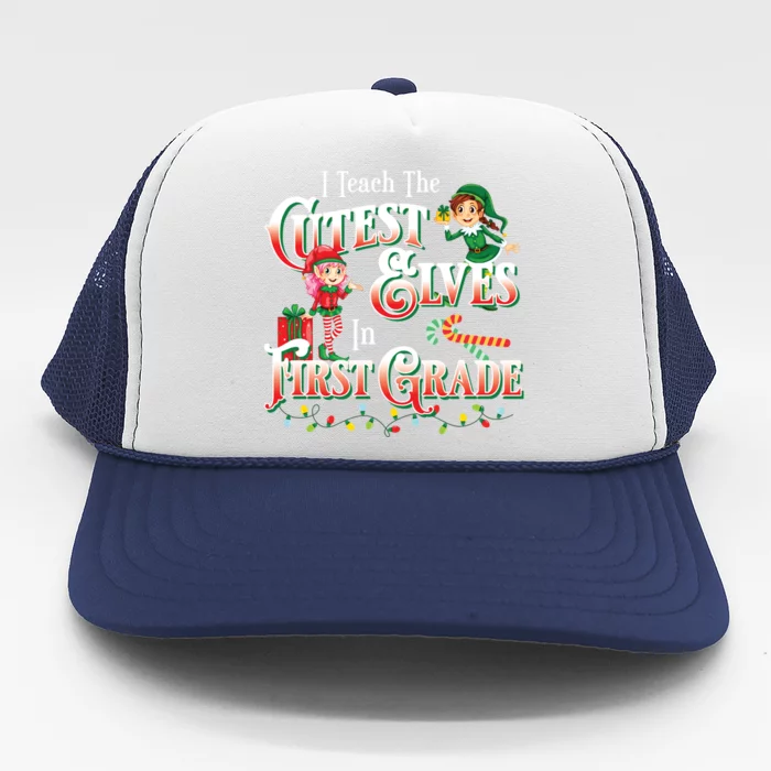 First Grade Teacher Christmas Gift Trucker Hat