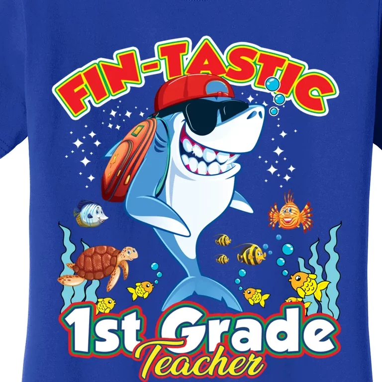 First Grade Teacher Shark Meaningful Gift Women's T-Shirt