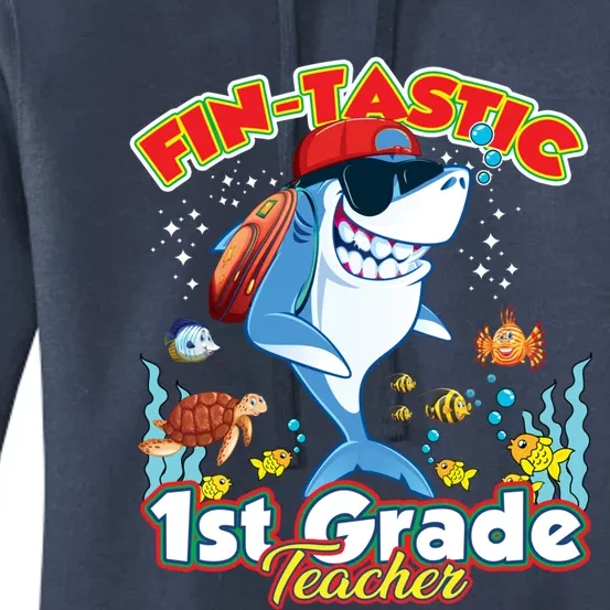 First Grade Teacher Shark Meaningful Gift Women's Pullover Hoodie