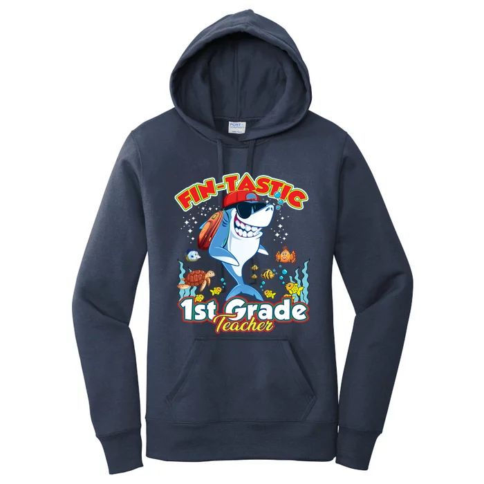 First Grade Teacher Shark Meaningful Gift Women's Pullover Hoodie